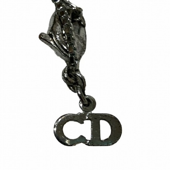 CHRISTIAN DIOR Dior Trotter Plate Logo Brand Accessory Necklace Ladies - Picture 6 of 9